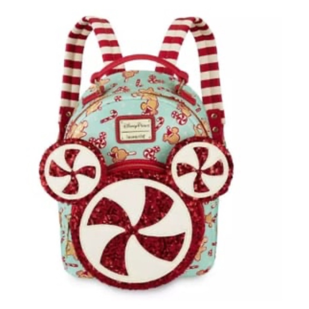 Disney Loungefly peppermint Backpack - Mickey Mouse Holiday Treats